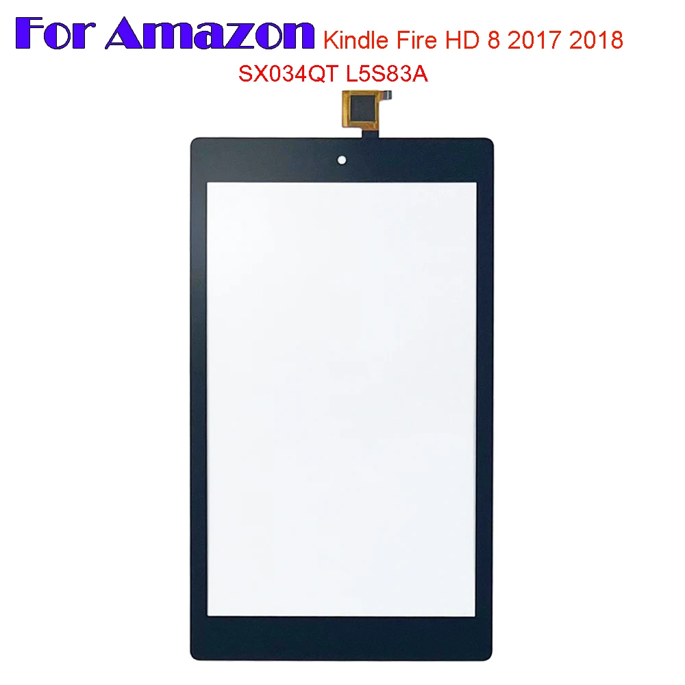 

New For Amazon Kindle Fire HD 8 2017 2018 7th 8th Gen 8.0" SX034QT L5S83A Touch Screen + OCA LCD Front Glass Panel Replacement