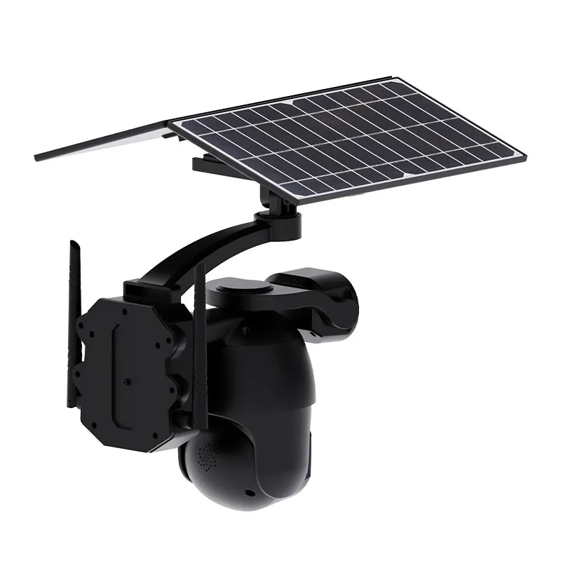 نطاق بندقية CCTV بالطاقة الشمسية تتبع تلقائي 360 درجة ° كاميرا خارجية واسعة الزاوية، عدسة WiFi/4G، التحكم الصوتي Alexa/Google يعمل Alexa/Google #4