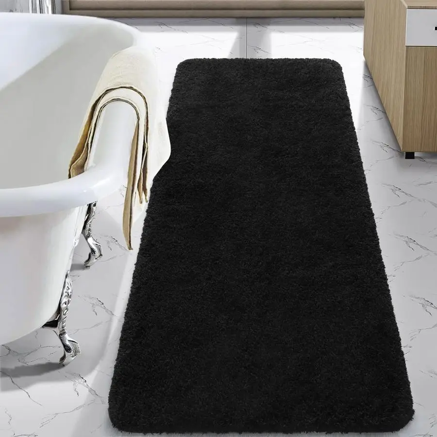 

Bathroom Rug Runner 24x60 Inch, Soft Thick Absorbent Microfiber Bath Rugs for Bathroom, Machine Washable, Shaggy Plush Non Slip