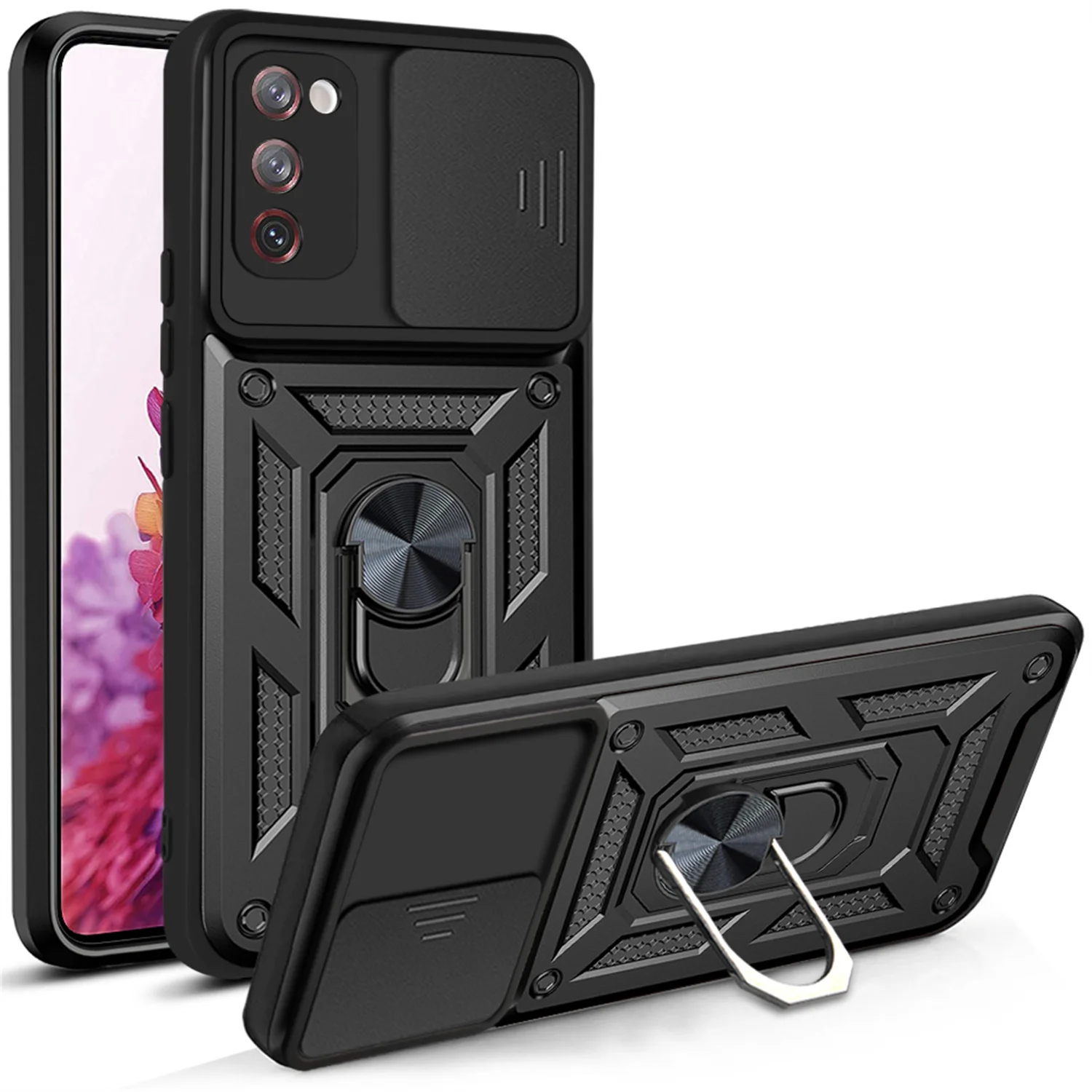 Für Samsung Galaxy S20FE Fall Magnetische Ring Halter Rüstung Telefon Fall Für Samsung S20 FE Zurück Abdeckung