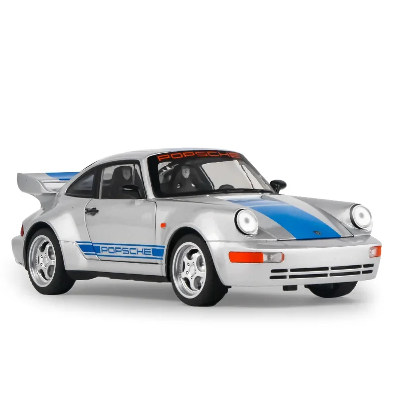 1:24 ポルシェ 964 カレラ RS 高シミュレーションダイキャストメタル合金モデルカーサウンドライトプルバックコレクション子供のおもちゃギフト