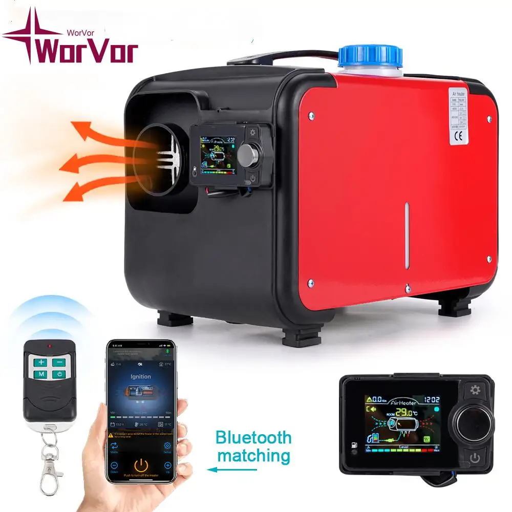 12V 24V 220V Universal Diesel Parking Heater Air Heater All In One bluetooth App Control for Van Camping Trailer Home