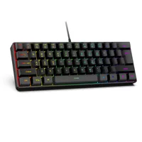 Teclado con cable sensación mecánica 61 teclas Usb con cable Gaming RGB teclado retroiluminado PC Gamer accesorios para jugadores de ordenador Ofiice