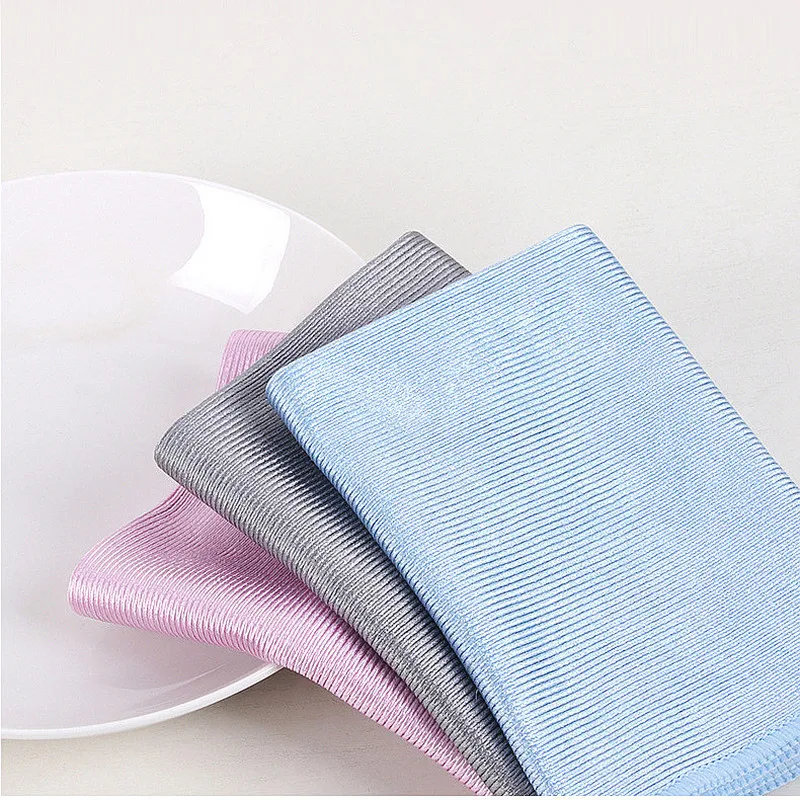 NEW Fashion 1pc No Trace Absorbable Wipe Glass Cloth Soft Microfiber No Lint Window Car Rag  Kitchen Cleaning Cloth Wipes