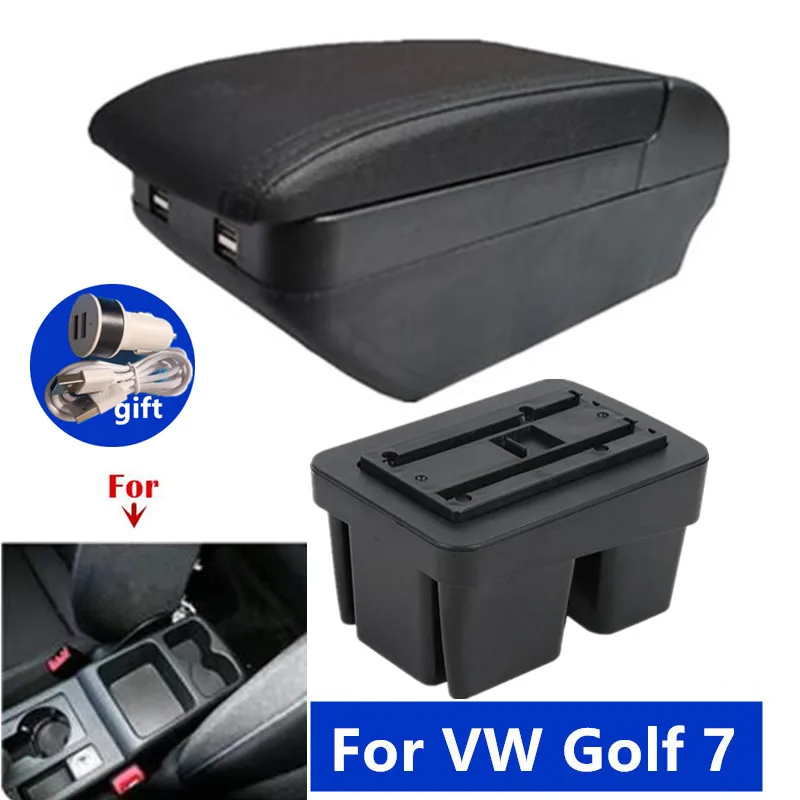 Für VW Golf 7 Armlehnenbox für Volkswagen Golf 7 Mk7 Auto-Armlehnenbox Aufbewahrungsbox Spezielles Nachrüstzubehör 2014-2019