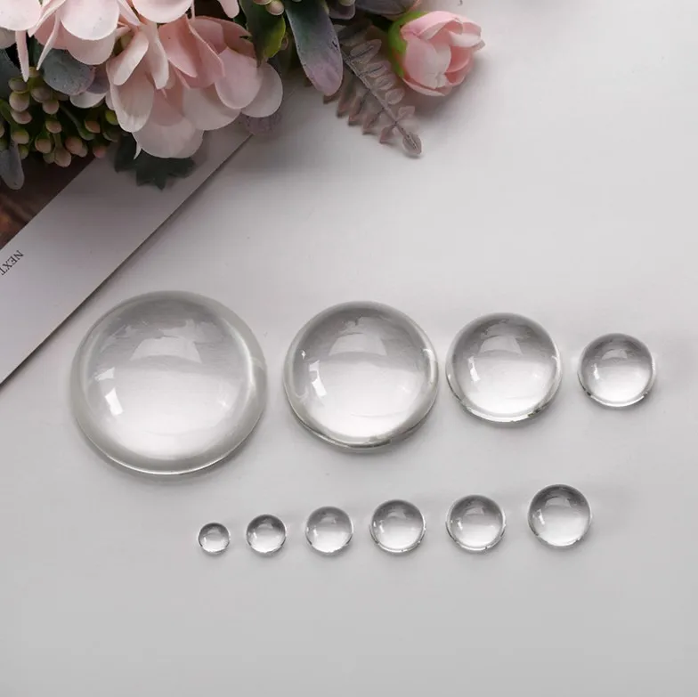 Hemispherical Lens Transparent Glass Diameter 6 8 10 12 14 16Mm Crystal Small Hemisphere Focusing Transparent Hemisphere