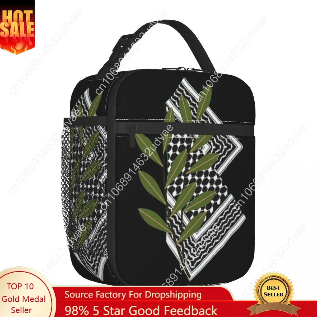 

Palestine Palestinian Accessories Insulated Lunch Bag For Outdoor Food Container Portable Cooler Thermal Lunch Boxes