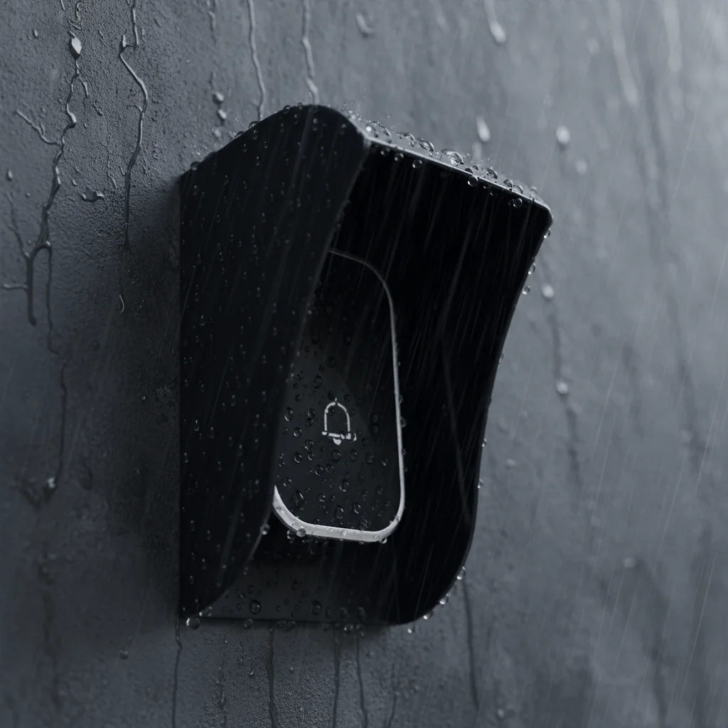 Wireless Doorbell Rain Cover Transparent Plastic Door Bell Button Protector,Easy Installation Home Outdoor Door Bell Accessory