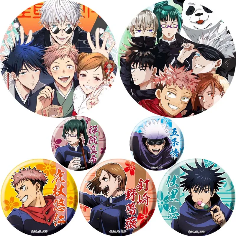 

Fans Collection Brooch Japanese Anime Icons Jujutsu Kaisen Pin Clothes Backpack Collar Badge Accessories Women Jewelry Gifts