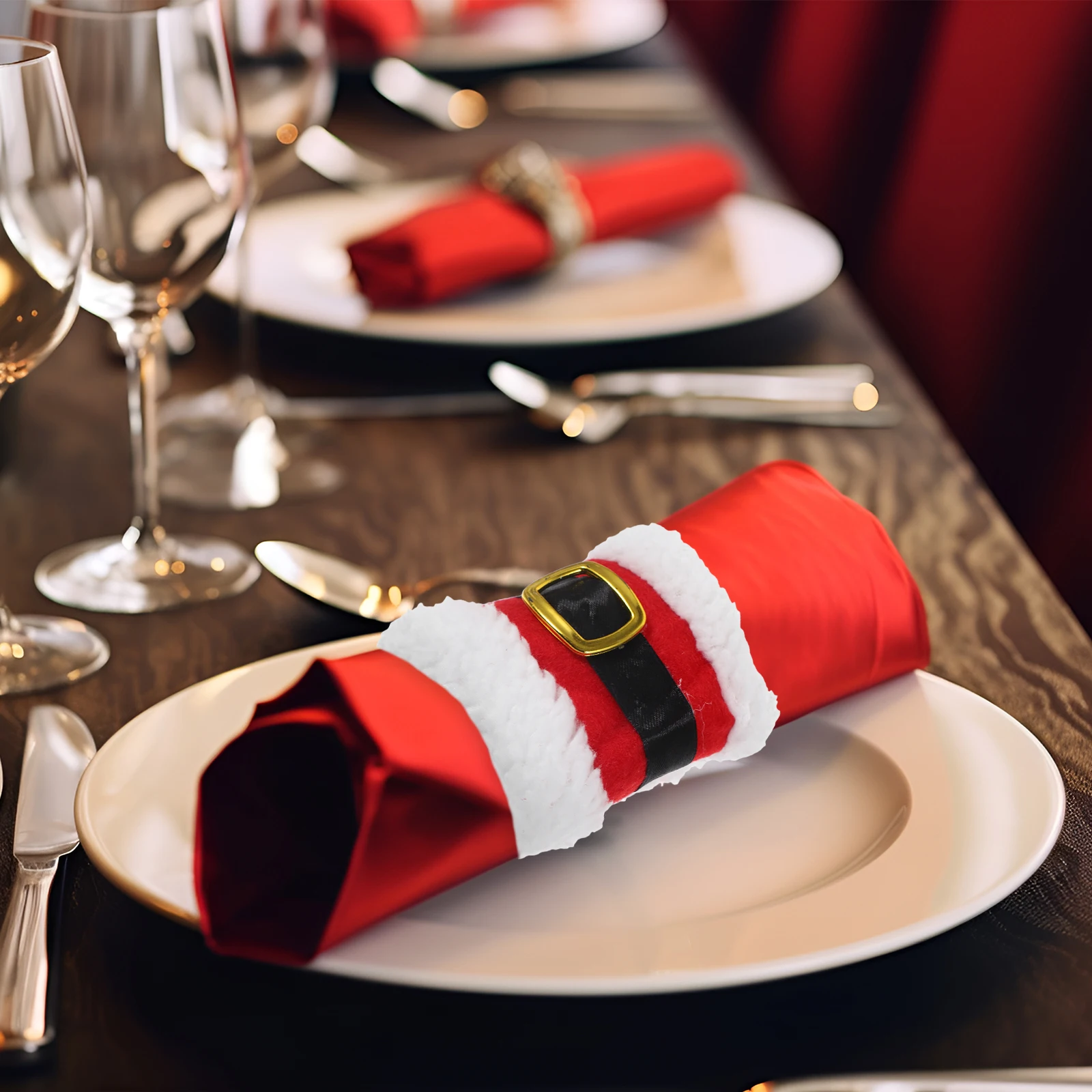 

Belt Buckle Napkin Ring Unique Rings Decor Dinner Holiday Holders Napkins Cloth Table