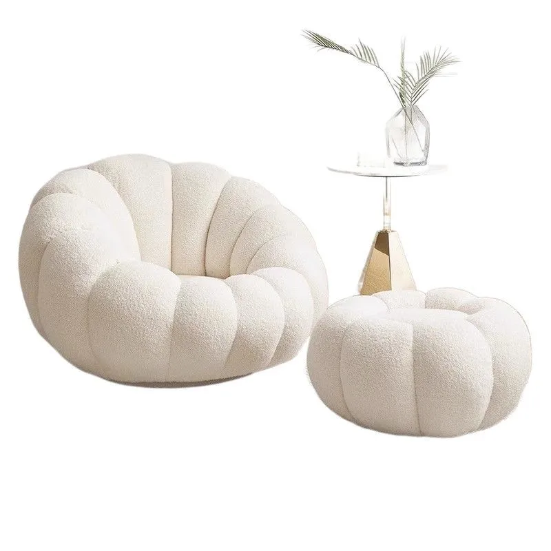 Pumpkin lazy sofa tatami bedroom balcony leisure chair rotatable single sofa small apartment bean bag recliner