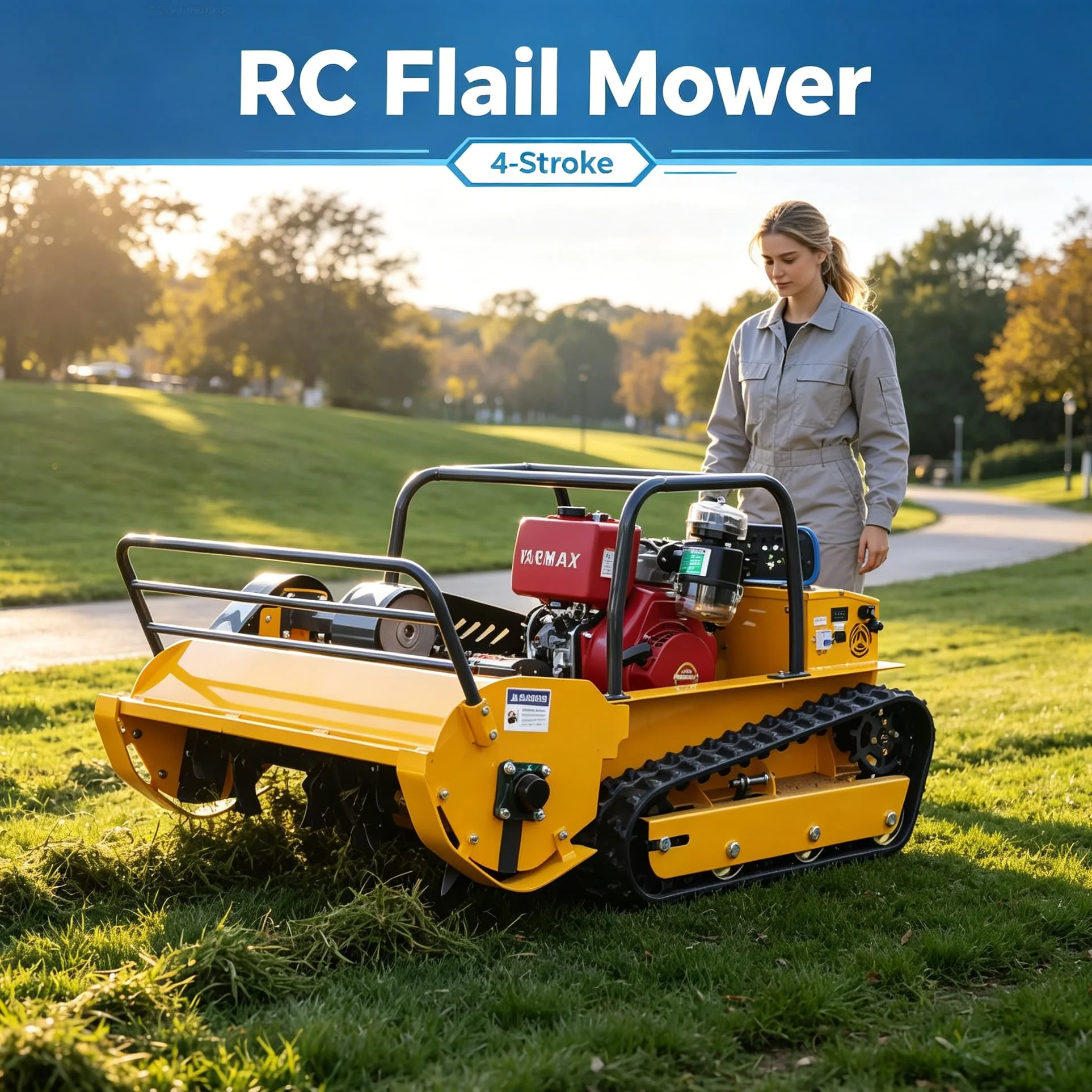 Customized Countryside Orchard remote mower rotary  Radio Controlled Mower, radio controlled lawn mower for countryside orchard
