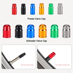 Presta/Schrader Standard Aluminum Alloy Car Tire Valve Cap Truck Road Mountain Bike Wheel Rim Valve Stem Cap Bicycle Accessories