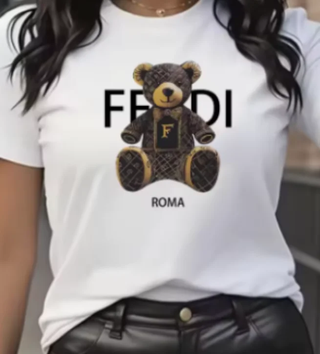 2026 new Retro Patchwork Fur-Bear Pattern T-Shirt - Men's and Women's Universal Printed Streetwear T-Shirt