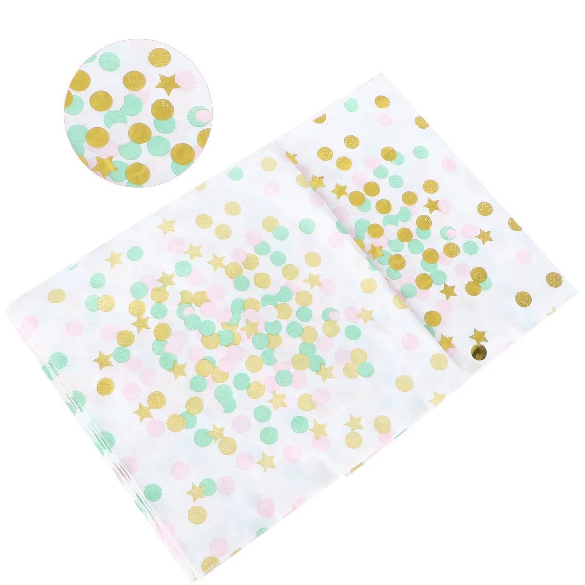 

20Pcs Eco Friendly Disposable Napkins Gold Printed Paper Tissue for Wedding Birthday Party Dinner Supplies Colorful