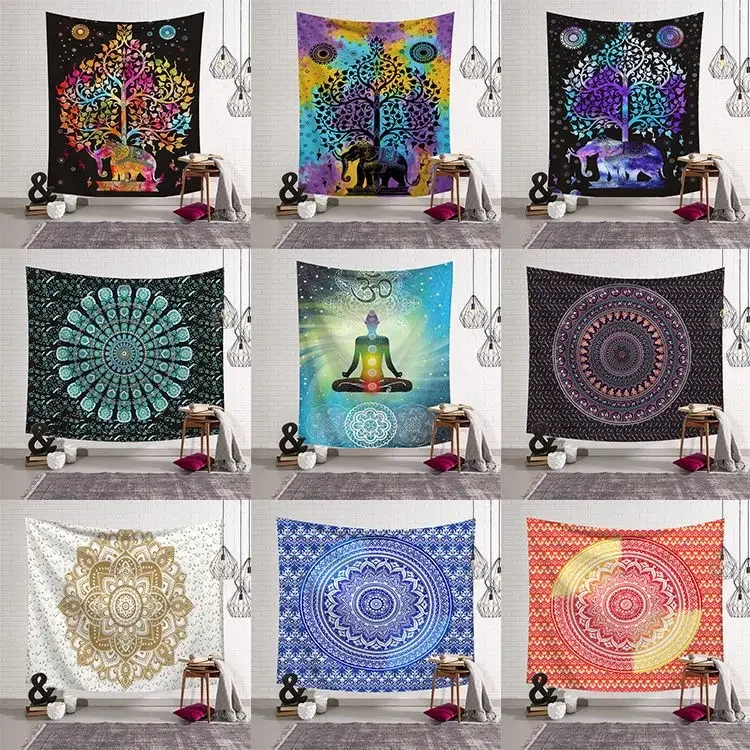 Chakra Bohemian Tapestry Wall Hanging Wall Tapestry Blanket Decoration For Home Wall Fabric