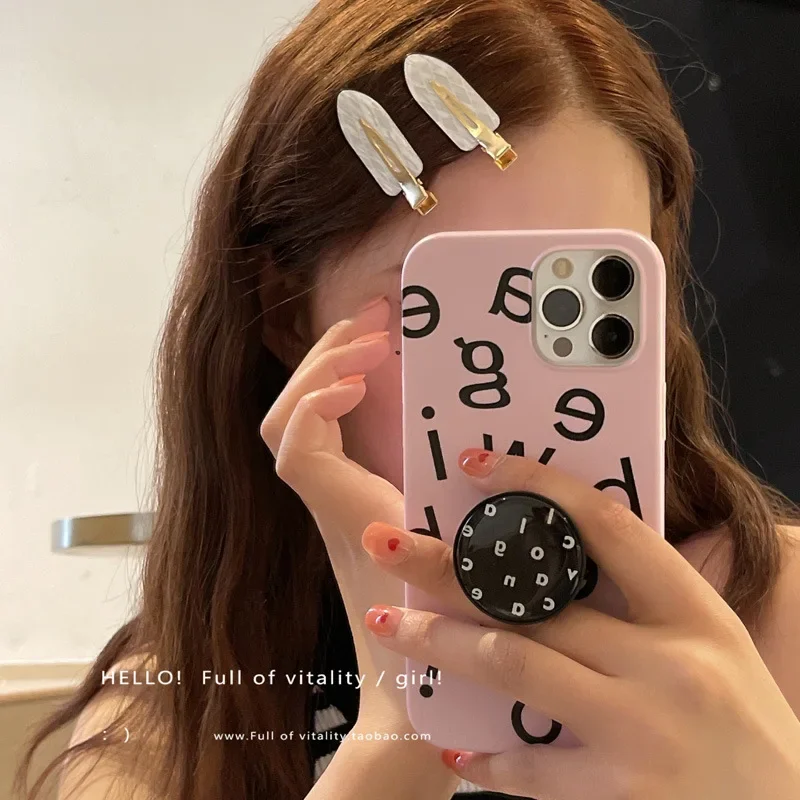 2 stücke Essigsäure Nahtlose Haarnadel Seite Pony Gebrochenes Haar Ein Wort Nahtlose Haarnadel Make-Up Clip Haar Zubehör Kopfbedeckungen weibliche – Detail 3