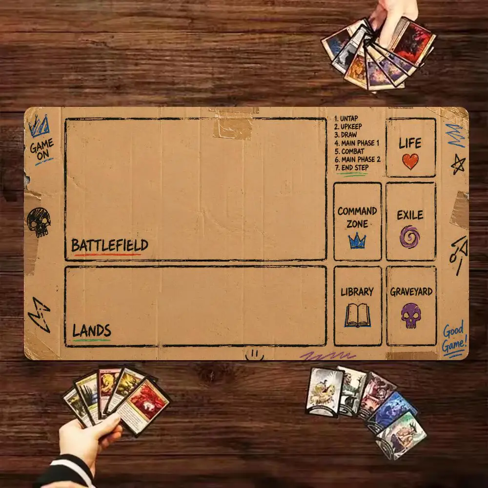 Cardboard Style Magic Card Battle Mat 35X60CM MTG Playmat Anti-slip Base Mouse Pad Gathering Gaming Mats Board Game Mat for TCG