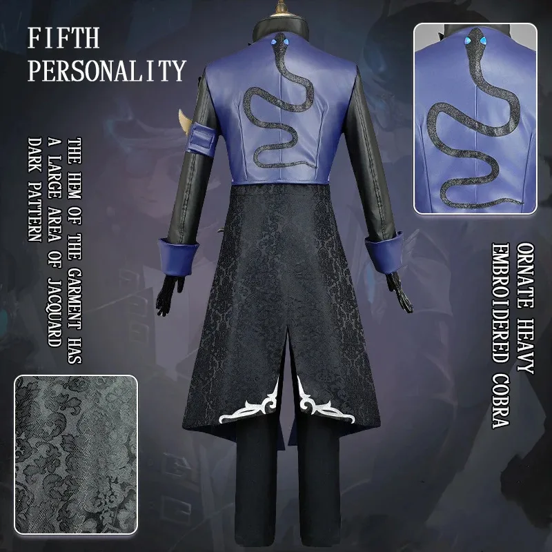 

CyGame Identity ⅤEli Clark Cosplay Costume Truth & Inference Noir Seer Trench Coat Uniform Wig Man Halloween Carnival Suit