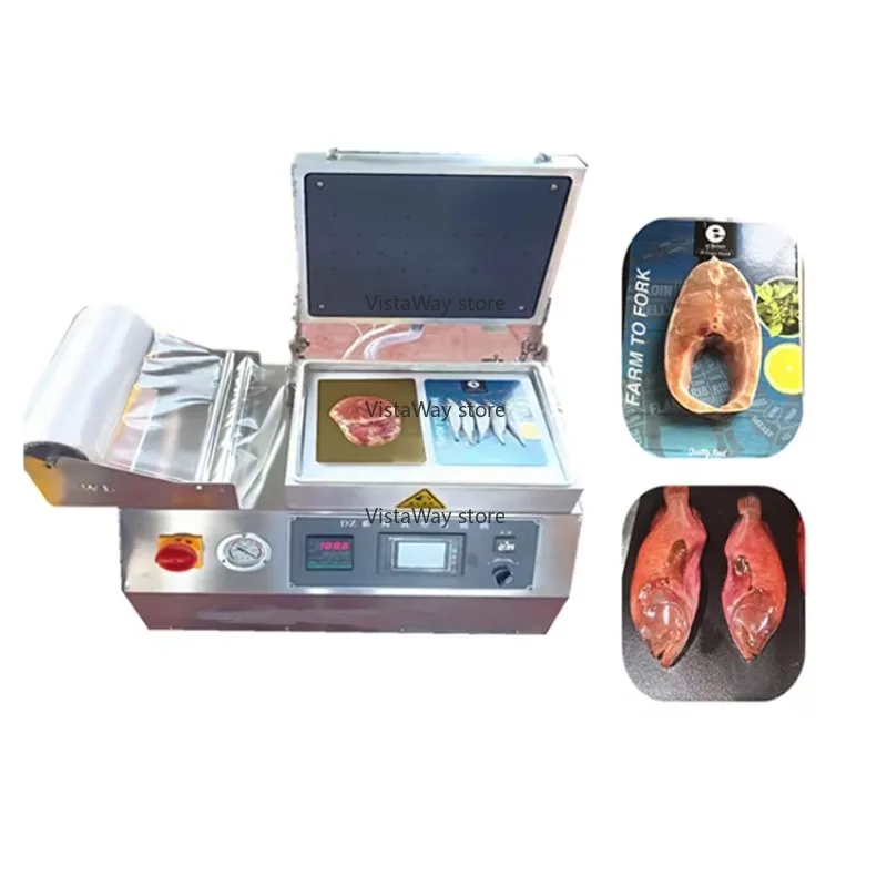 Small Electric Packaging Tray Sealer Food Plastic Containers Vacuum Packaging Machine Vacuum Sealing Machine