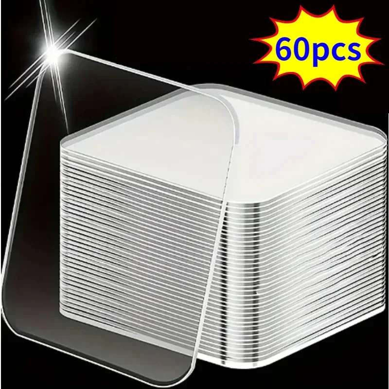 

Super Strong Double Sided Adhesive Tape Square 6*6cm Transparent Nano Wall Stickers Patch for Home Seamless Waterproof Tapes