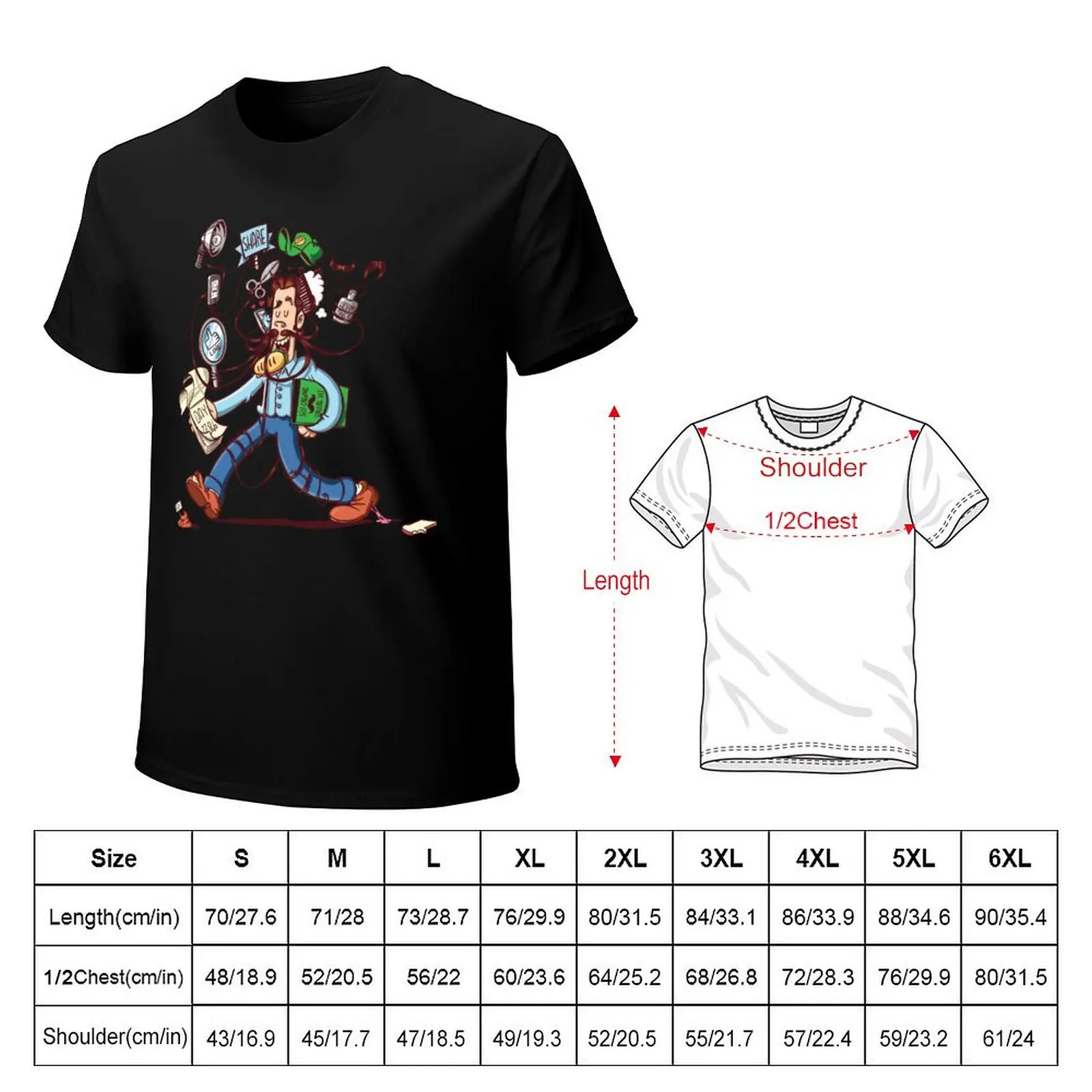 Mustache T-Shirt Halloween Casual T-Shirt