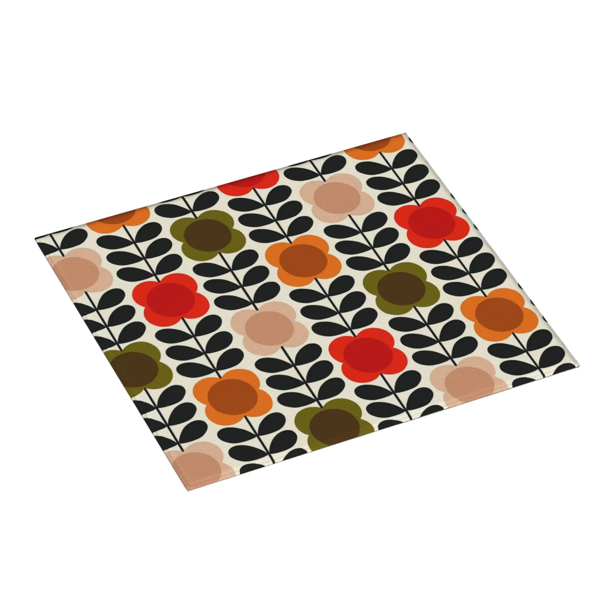 Drying Mat For Kitchen Orla Kiely Flower Scandinavian Barware Tableware Oil Proof Reusable Washable Kitchen Sink Drying Pad