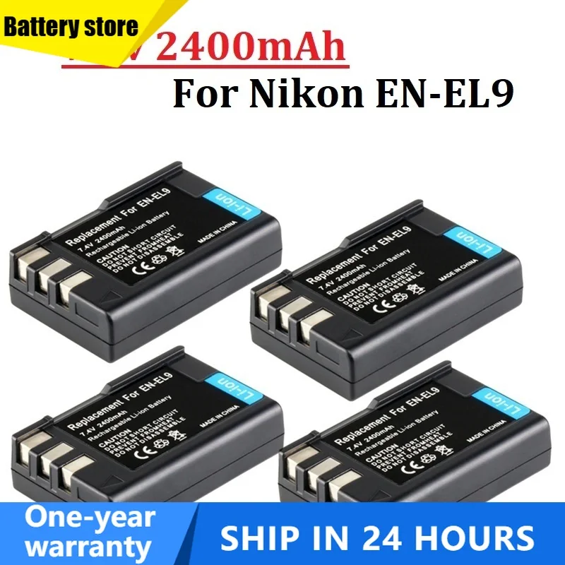 5PCS-EN-EL9 EN-EL9a ENEL9 ENEL9a EN EL9 Battery for Nikon D40 D40X D60 D3000 D5000 EN EL9A 2400mah Digital Camera