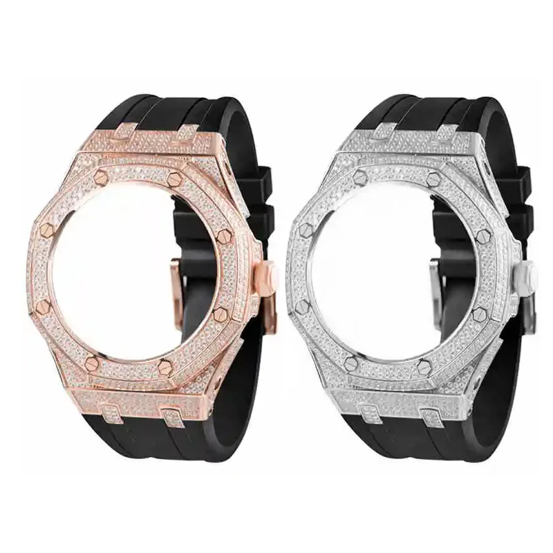 GA2100 Sparkling Diamond Case & Strap Set For Casio G-SHOCK Modified Farmer's Oak GA-2100 GA-2110 Starry Sky Diamond Dial