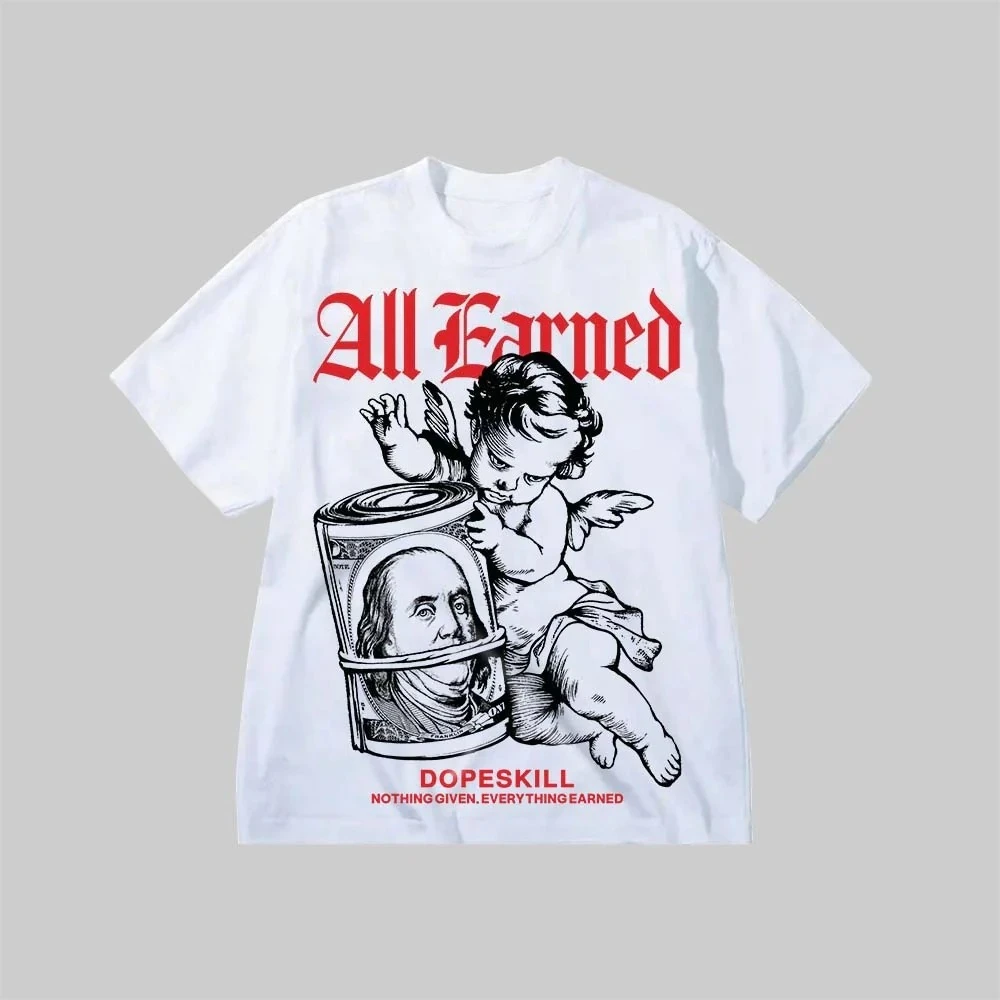 

Franklin Angel Street Fashion Trend Графический принт Летние элитные брендовые хлопковые мужские и женские футболки с короткими рукавами