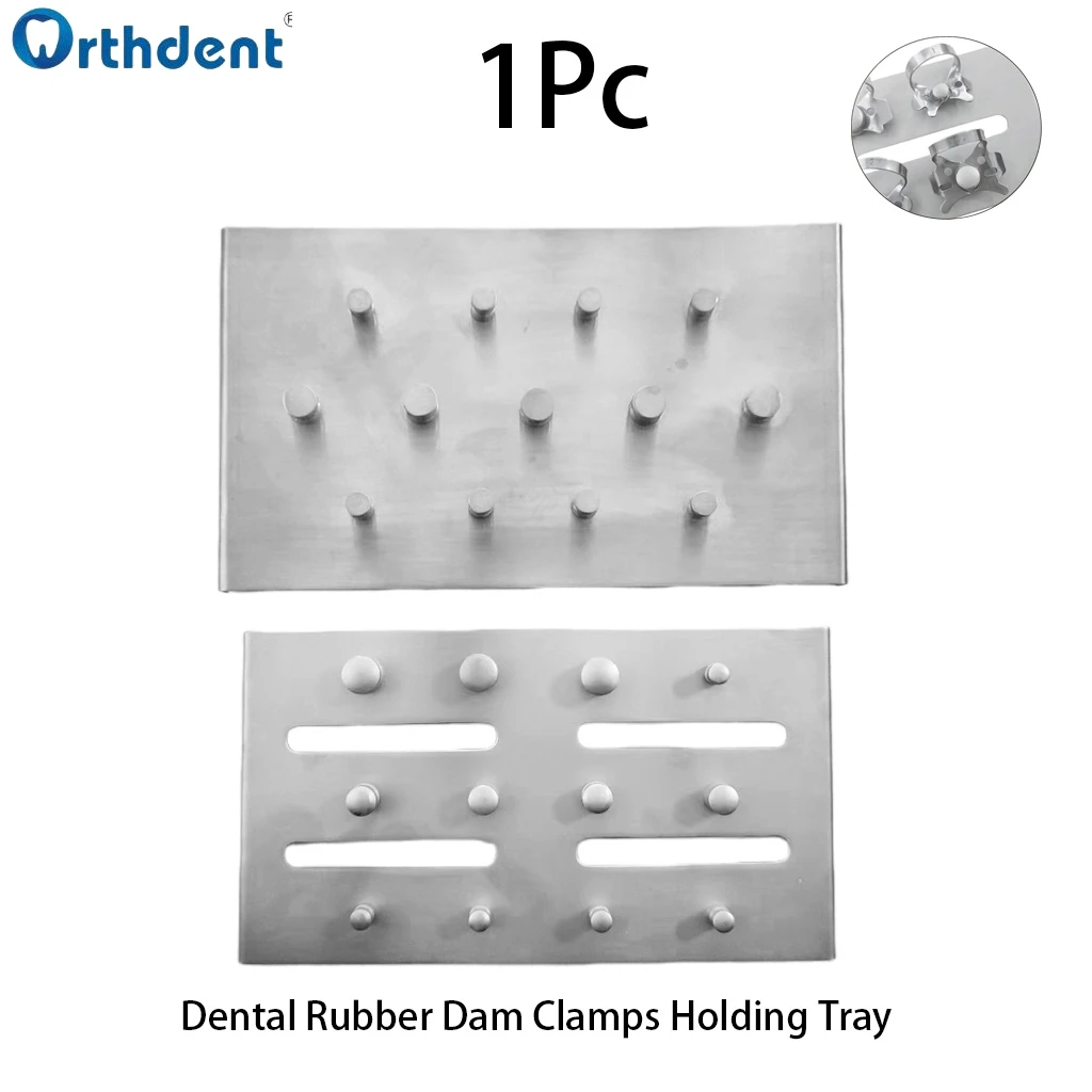 

1Pc Dental Rubber Dam Clamps Holding Tray Stainless Steel Endodontic Restorative Dam Barrier Clip Holder Dentist Tool Equipment