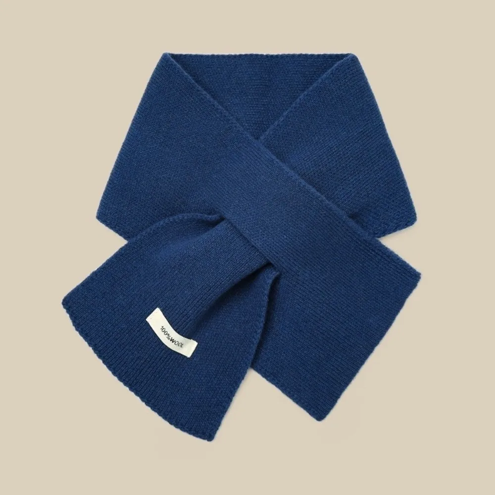 

Новый теплый вязаный холодостойкий вязаный шарф с перекрестной шеей, однотонный теплый шарф для шеи, подарок