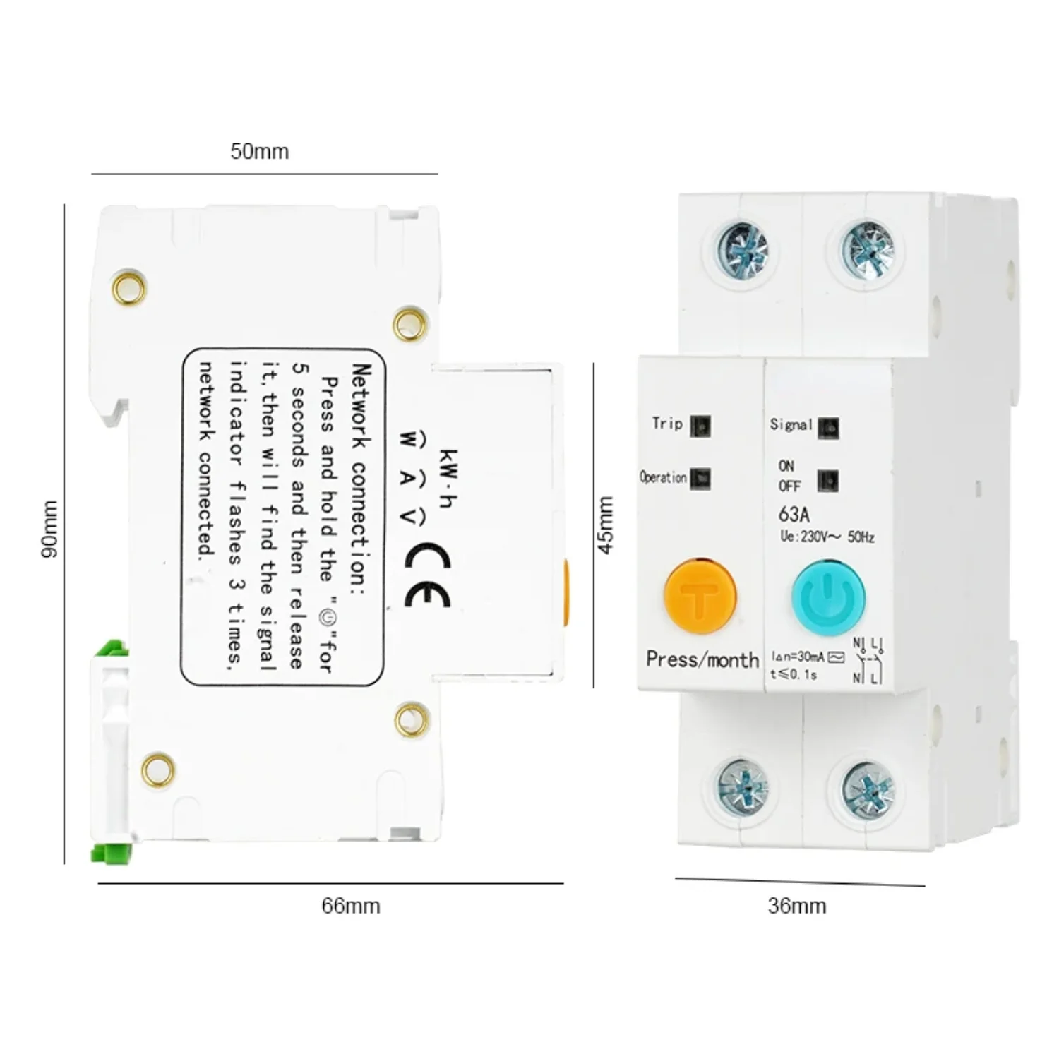 Ewelink WIFI スマートエネルギーメーター Kwh 計量監視漏洩保護リモコンタイマーリレースマート