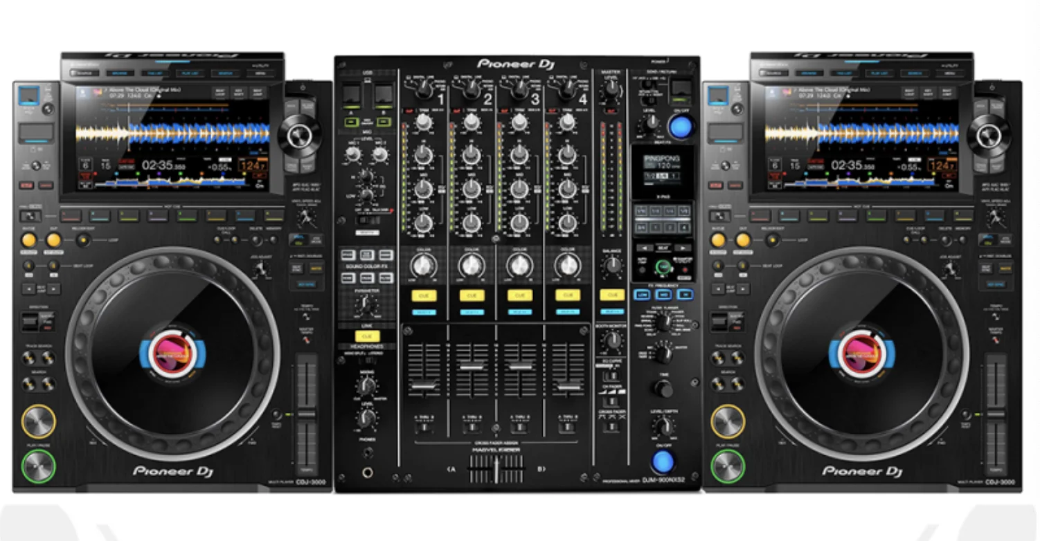 2pcs CDJ3000 + 1pcs DJM900 NXS2 combo pack Newly Style Music DJ Pioneer CDJ3000 Disc Player rekordbox