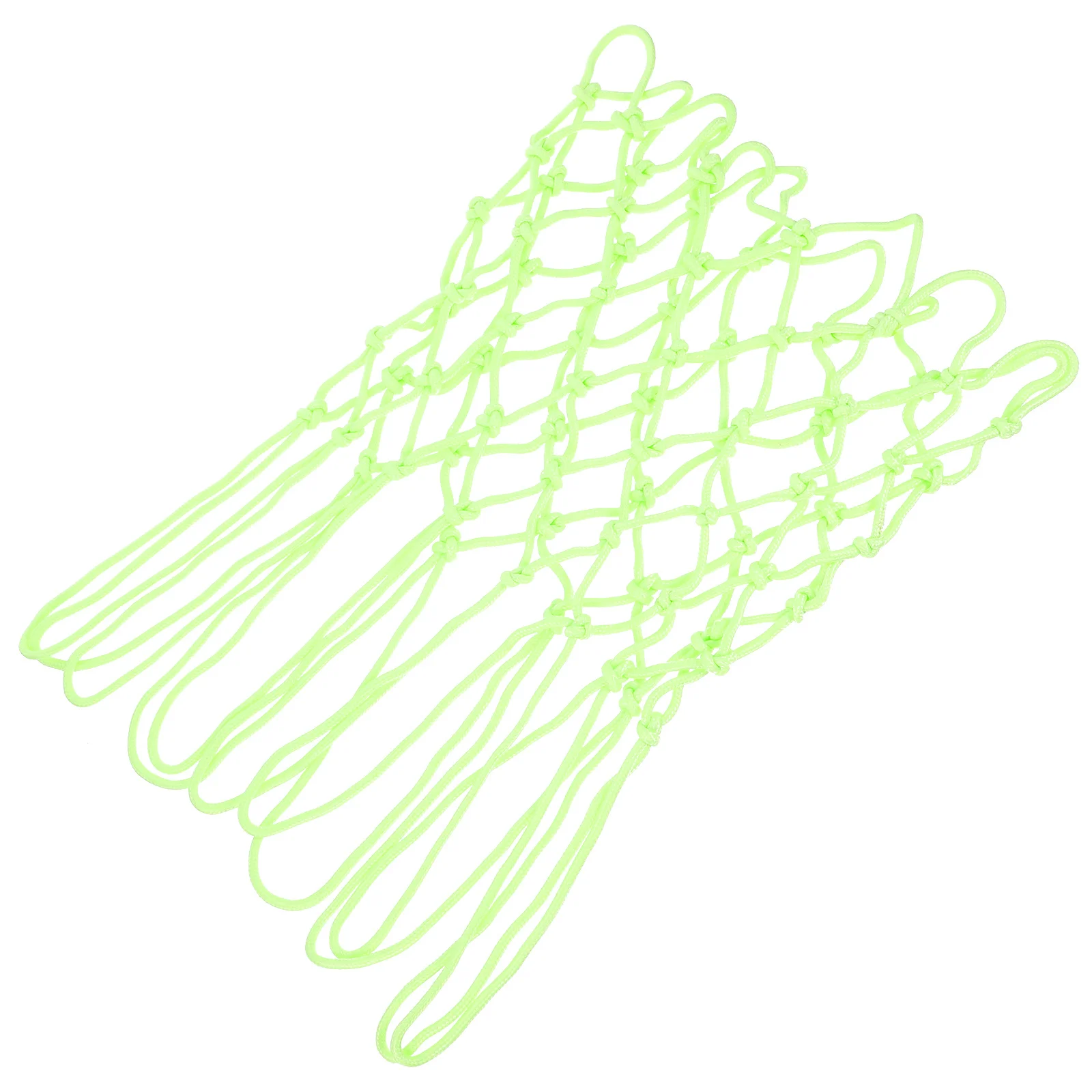 شبكة كرة السلة الخارجية، نايلون فلورسنت عالي التحمل يتوهج في الظلام، معدات رياض الأطفال البديلة باللون الأخضر الفاتح