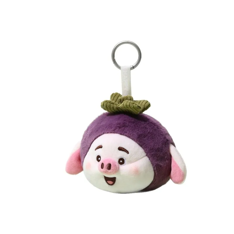 本物のかわいい豚のガスを放つフルーツカラフルぬいぐるみペンダント、ブラインドボックス、クリエイティブな漫画風ソフトぬいぐるみバッグペンダント、女の子へのサプライズギフト