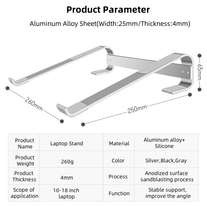 Laptop Stand Mode Aluminium Legierung Tragbare Notebook Ständer Für Laptop 10-18'' Computer Halterung Laptop Halter Stehen