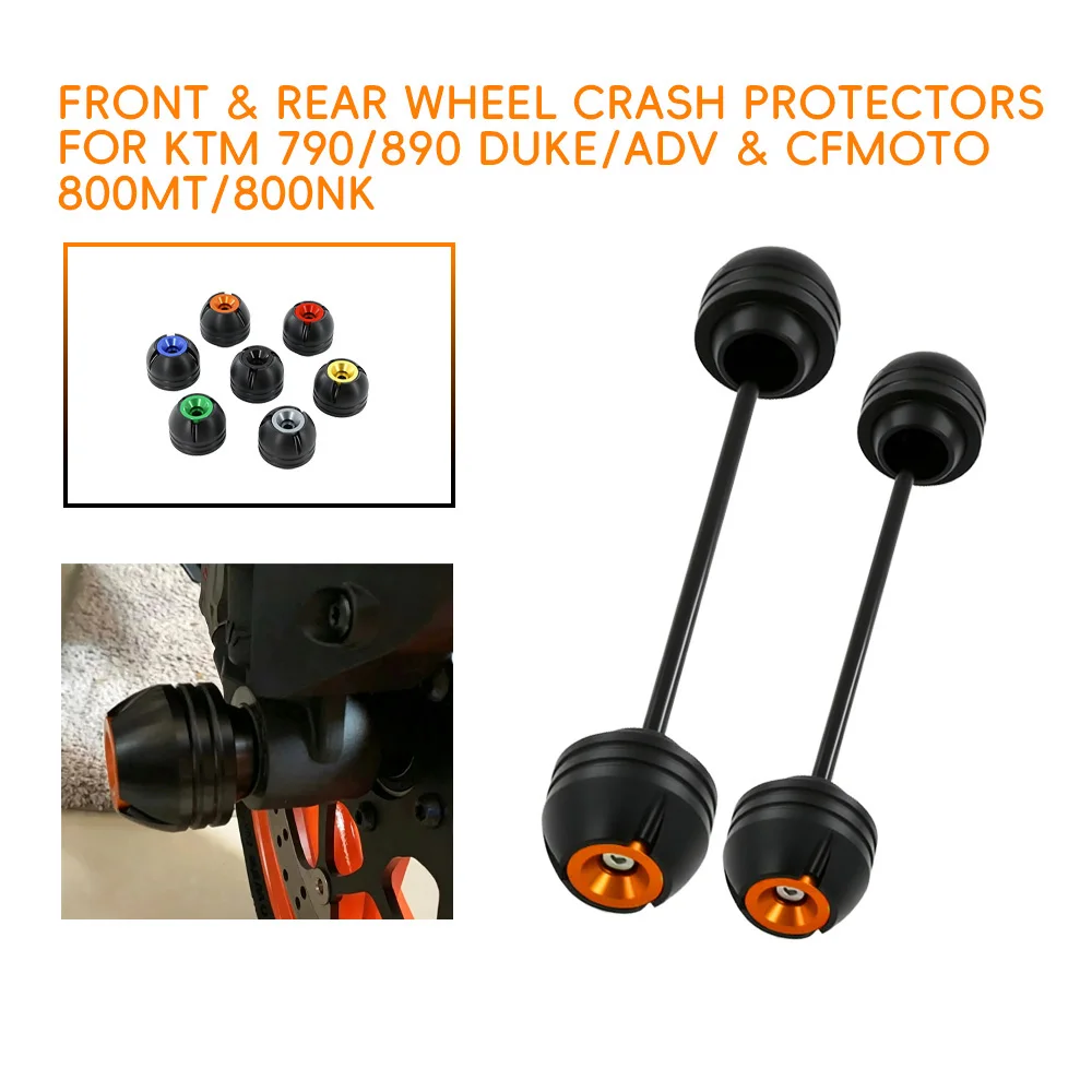 Motorcycle Front Rear Crash Axle Protector For KTM DUKE790 890 ADV Fork Frame Falling Slider For Cfmoto 800MT 800NK Accessories