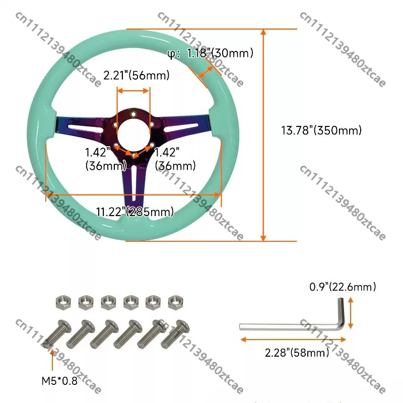 Automotive Universal Sport‑Style Modified Steering Wheel, Vehicle Interior Tuning Replacement Part