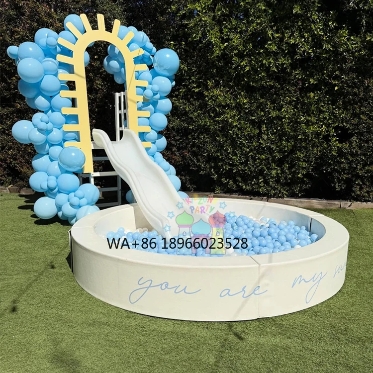 

Indoor Playground Equipment for Toddlers Commercial Pastel Ball Pool White Ball Pit Soft Play