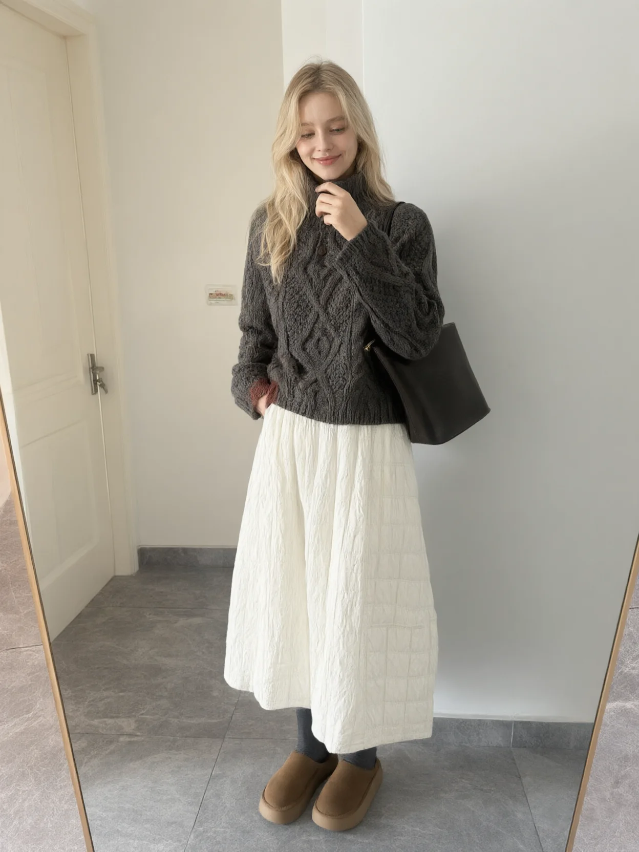 White Summer Midi Skirt Women Casual Beach Vacation Travel Skirts Y2k Lightweight Breathable A Line High Waist Party Date Night