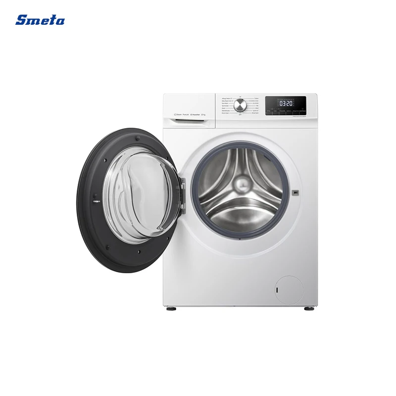 595mm Width Fully Automatic White Drum Front Loading Washing Machine