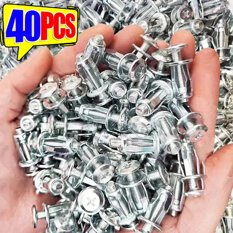 4/40pcs Jack Nuts Screw Petal Screw Anchors Petal Rivet Lock Jack Nut Bolt Petal Expansion Plug Fastener Home Hardware Accessory