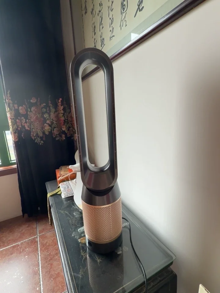 Bladeless Tower Fan Heater Hot Air Blower Silent Floor Standing Cooling Heating Home