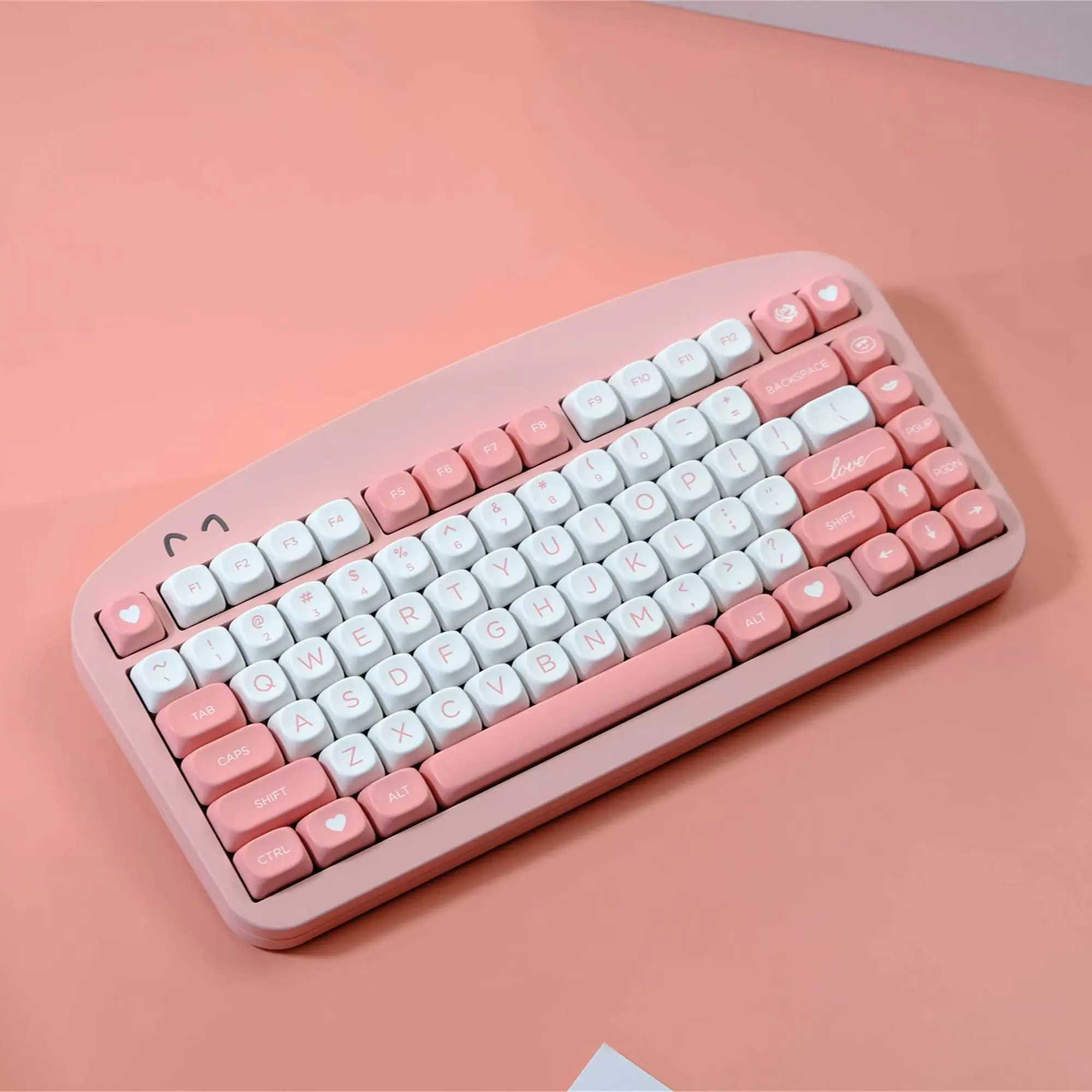 Valentine's Day Keycaps 126 Keys PBT Material MOA Profile DYE-SUB Personalized For MX Switch Wooting Mechanical Keyboard Keycap
