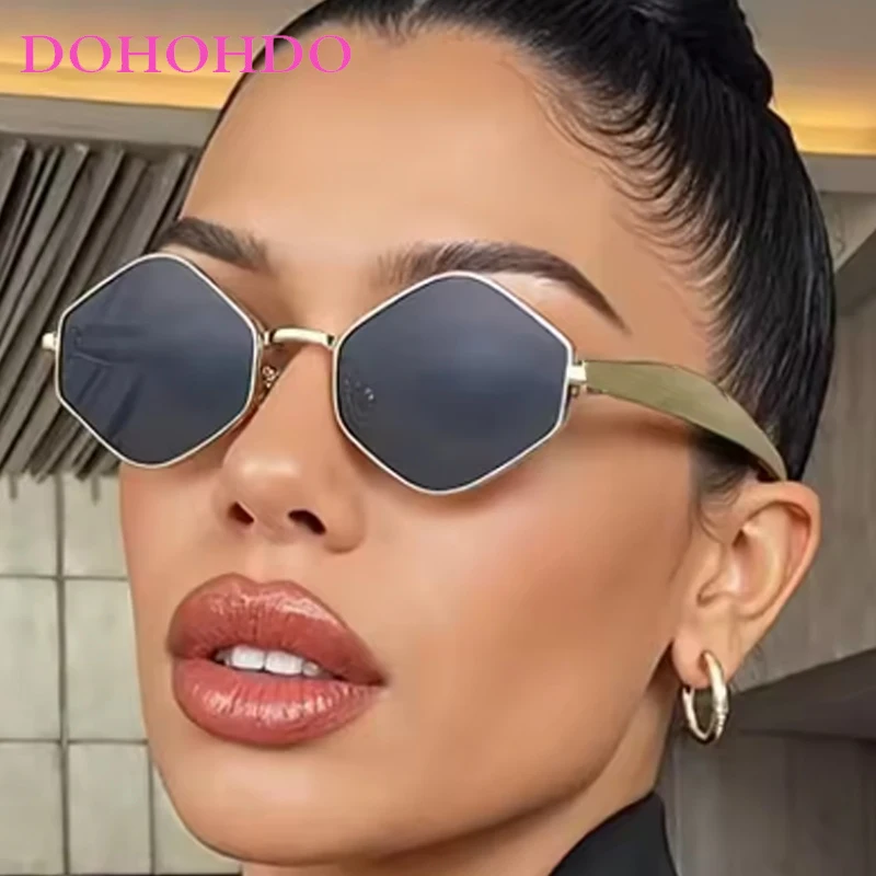 

2025 New Popular Metal Polygonal Women's Sunglasses Luxury Design Retro Men Sunglass Outdoor Travel Ladies Eyewear Lentes UV400