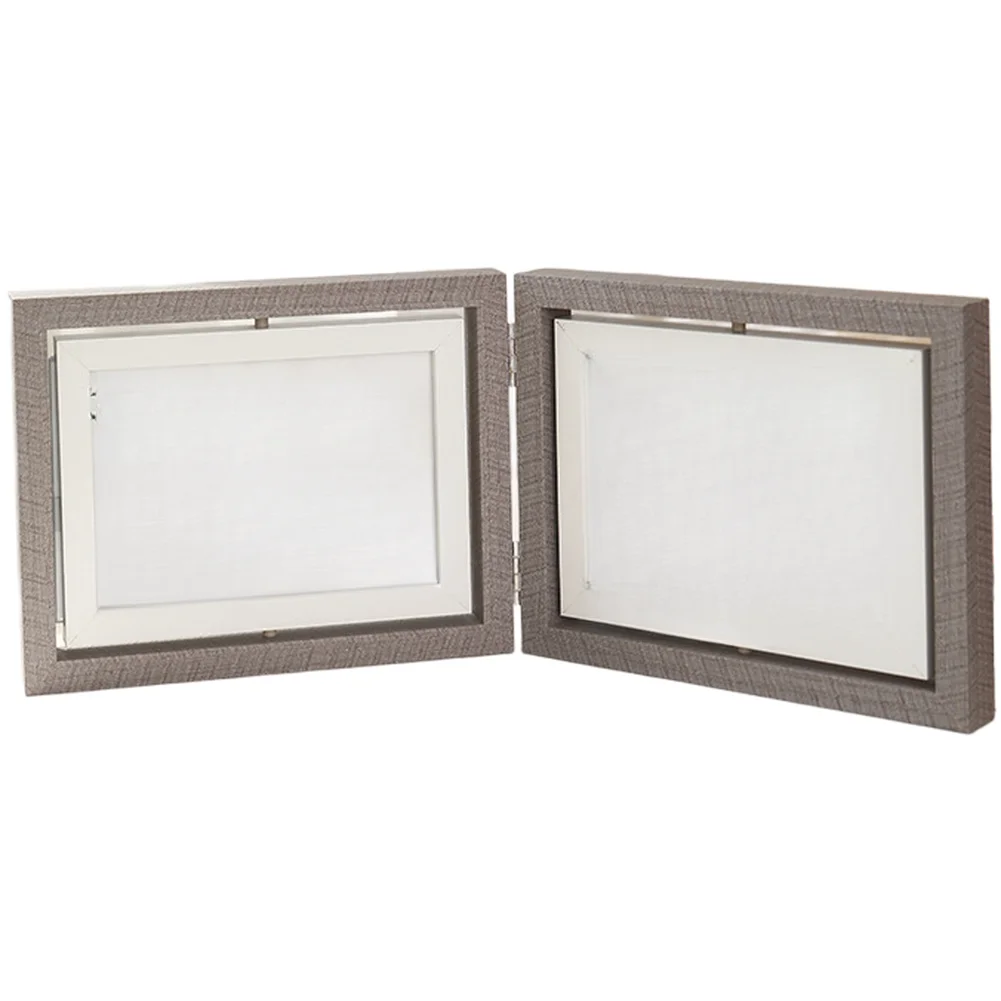 Double Sided Floating Frames Photo Frame with 360 Degree Rotation Handmade Wood Construction for Tabletop Use and Photo Display