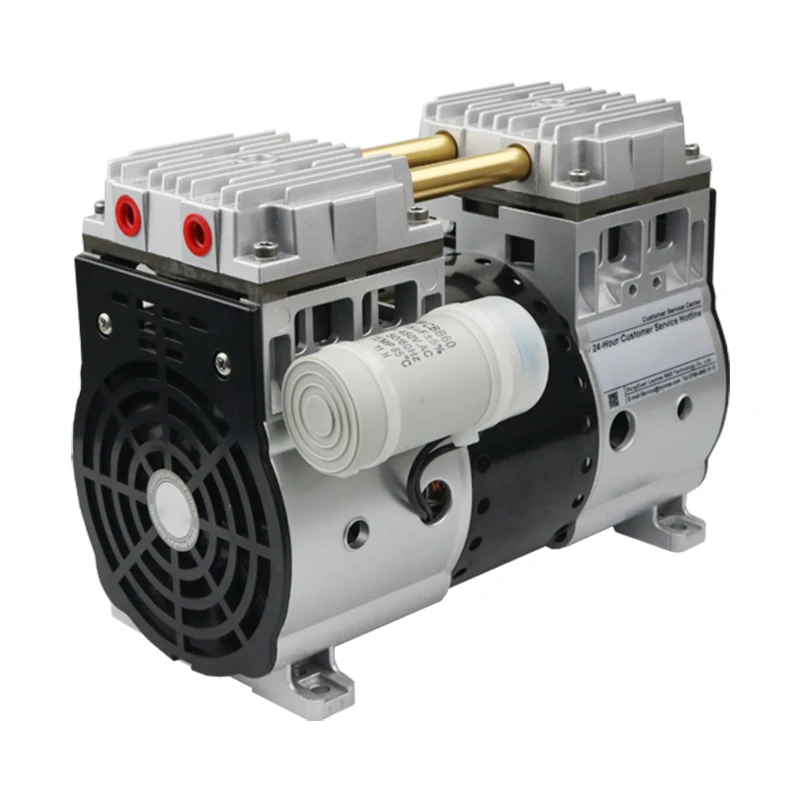High Precision Low Noise AC 550W Small Piston Pump 200L/min Oil-Free High Pressure 110V/220-240V for Laboratory Use