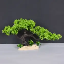 Bonsai simulato accogliente albero di pino fiori artificiali di plastica interni soggiorno decorazione di piante verdi ornamenti Desktop