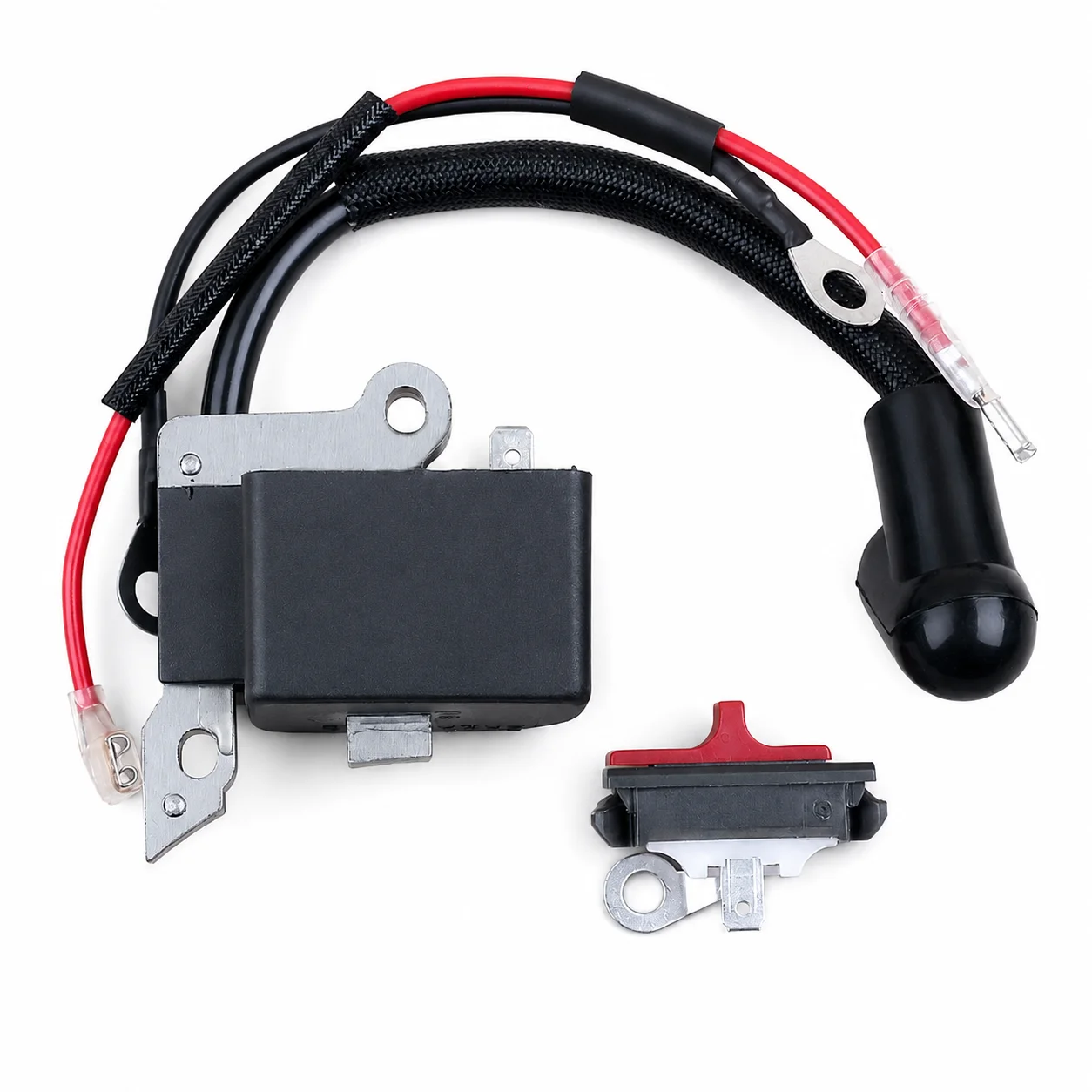 Ignition Coil & Switch Kit for Husqvarna 240 235 141 141e 137 137e Chainsaw Parts & Accessories, Replaces 530039143 545199901